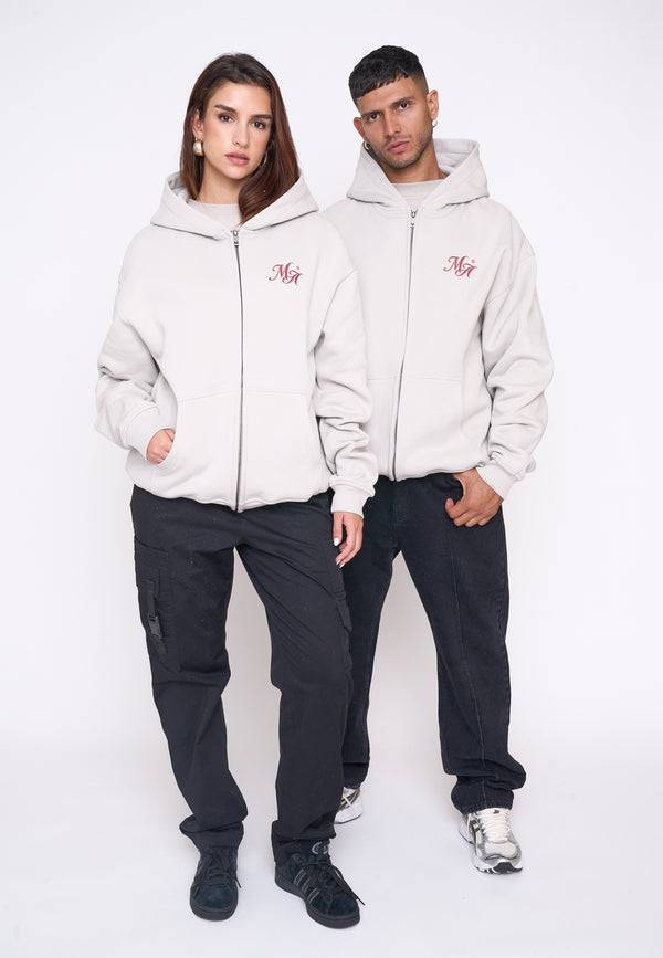 Multiply Spparel Oversize Zip Hoodie COMPETITION Dove Outlet