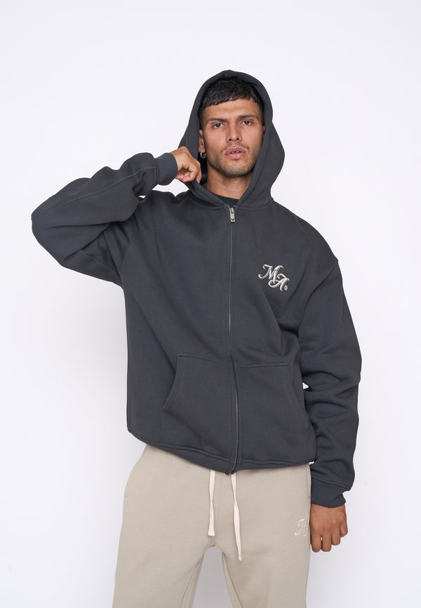 Multiply Spparel Oversize Zip Hoodie HERO Black Soda Auslauf