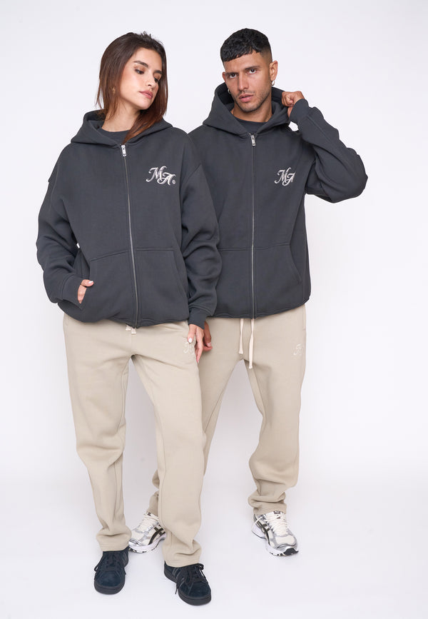 Multiply Spparel Oversize Zip Hoodie HERO Black Soda Auslauf