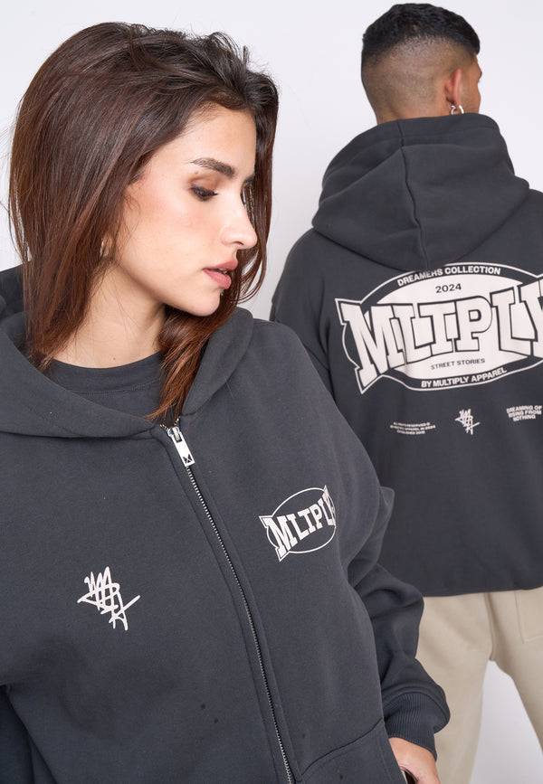 Multiply Spparel Oversize Zip Hoodie STREET Black Soda Angebote