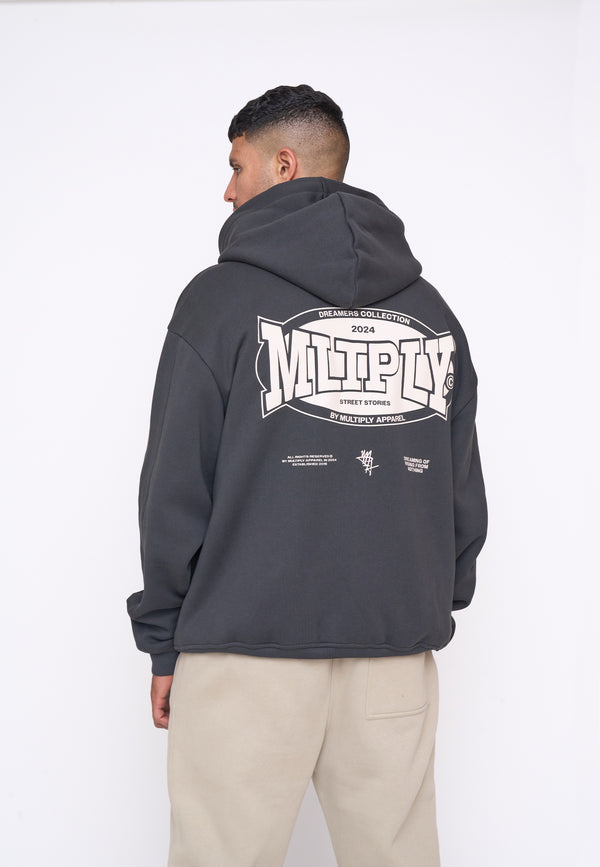 Multiply Spparel Oversize Zip Hoodie STREET Black Soda Angebote
