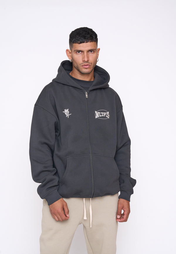 Multiply Spparel Oversize Zip Hoodie STREET Black Soda Angebote