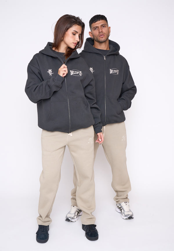 Multiply Spparel Oversize Zip Hoodie STREET Black Soda Angebote