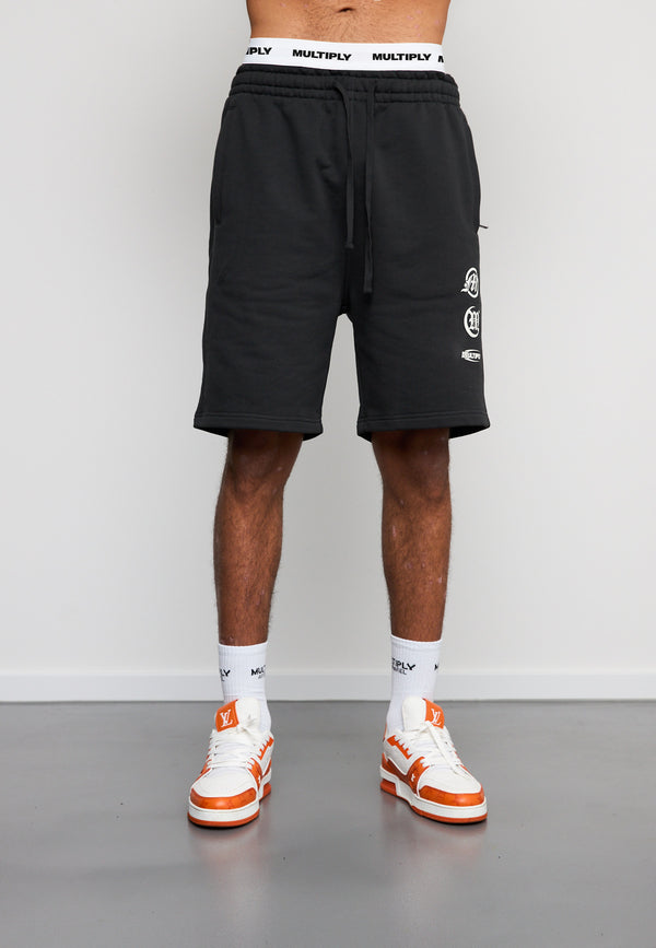 Multiply Spparel Shorts CONVICT Black Soda Washed Schlussverkauf