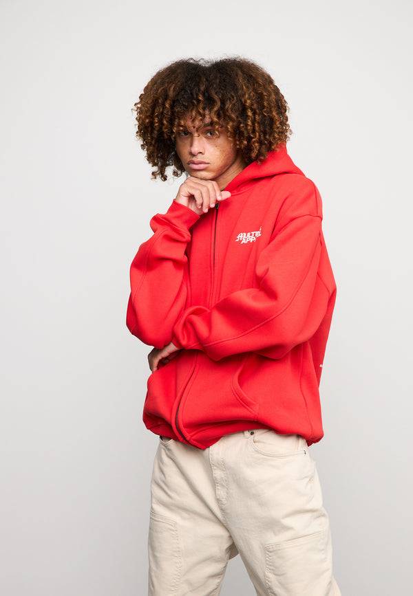 Multiply Spparel Oversize Zip Hoodie TRIAL Flame Scarlet Flash Sale