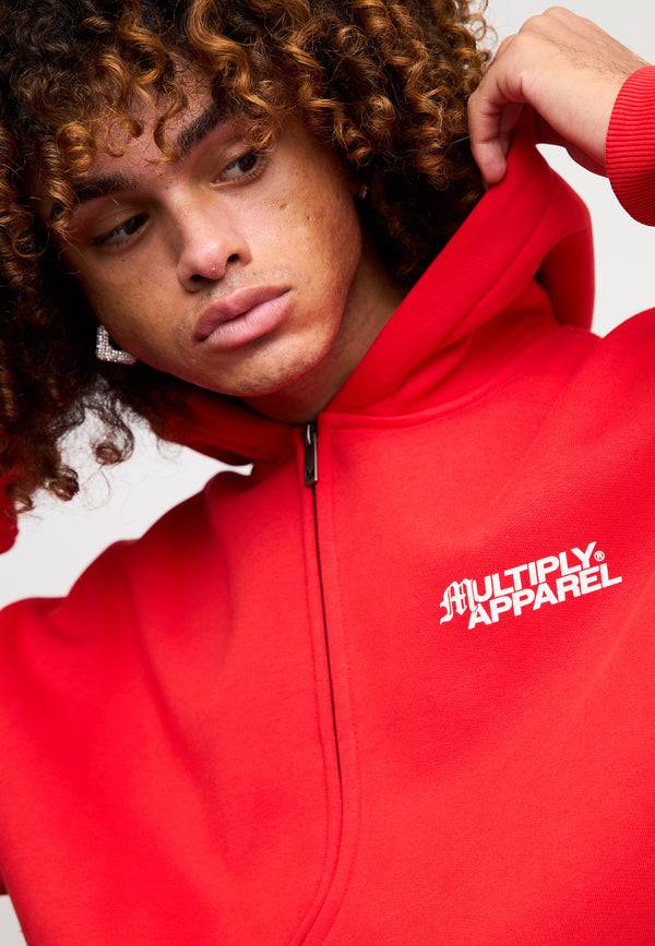 Multiply Spparel Oversize Zip Hoodie TRIAL Flame Scarlet Flash Sale