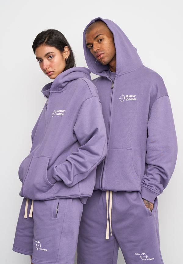 Multiply Spparel Oversize Zip Hoodie VISIONARY Cadet Preisnachlass