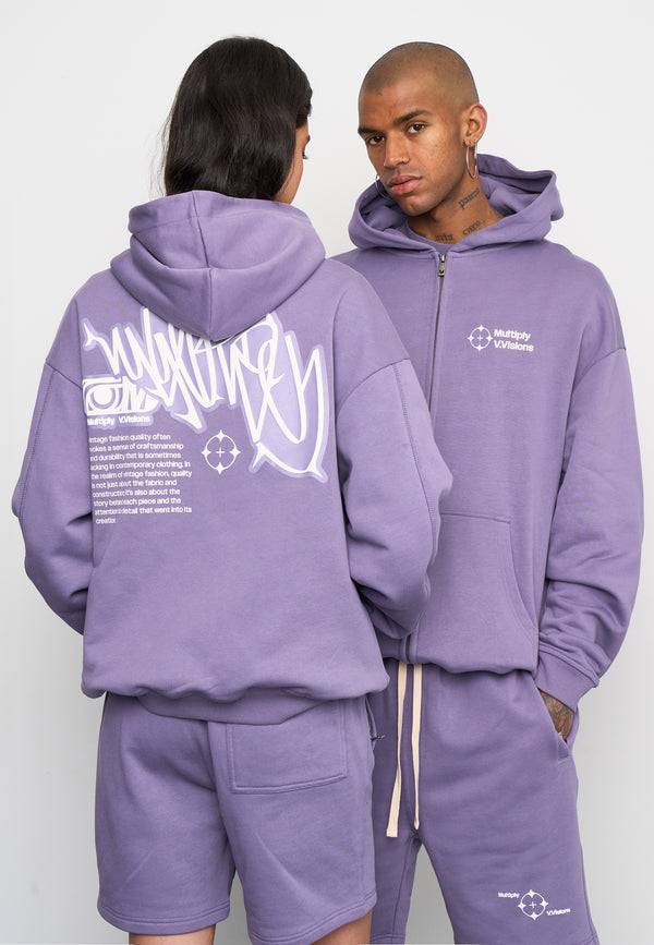 Multiply Spparel Oversize Zip Hoodie VISIONARY Cadet Preisnachlass