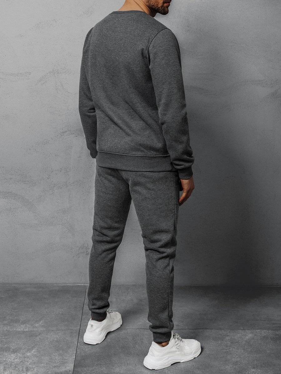 Ozonee Herren Trainingsanzug Dunkelgrau OZONEE 05 Neueste Stile