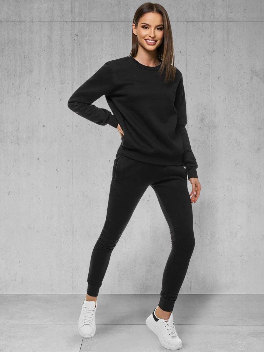 Ozonee Damen Trainingsanzug Schwarz OZONEE 39 Bis zu 55% Rabatt