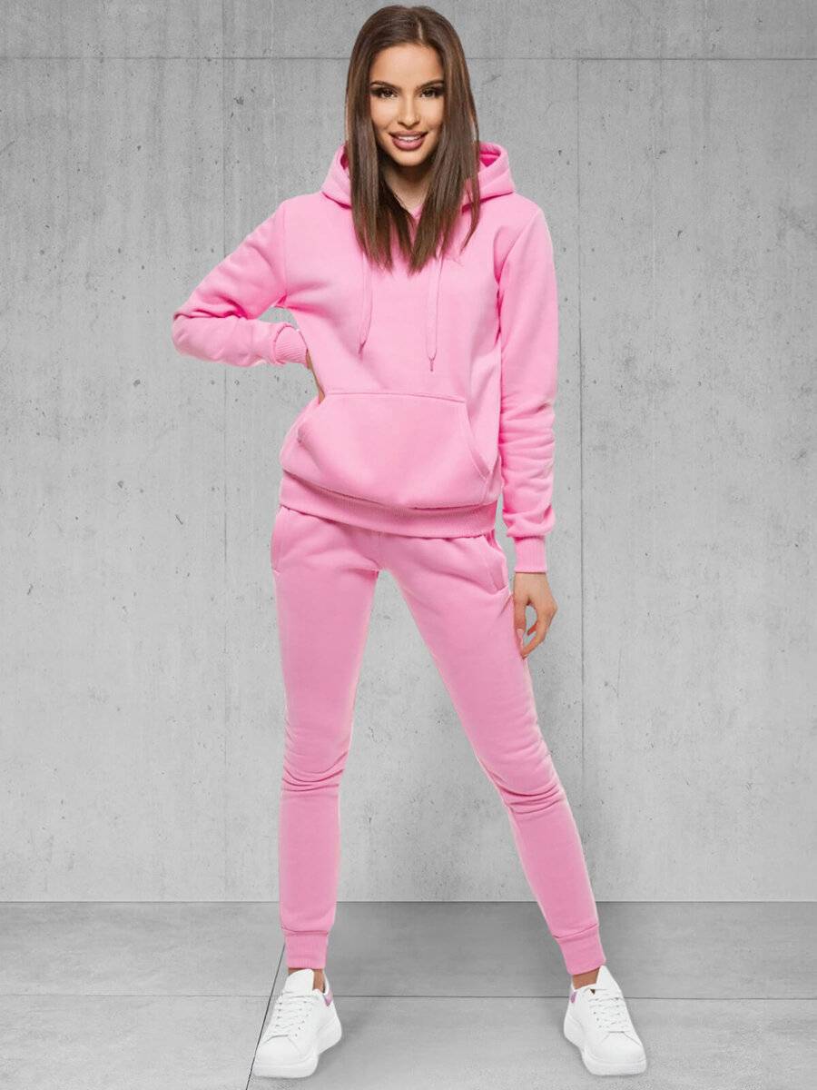 Ozonee Damen Trainingsanzug Hellrosa OZONEE 02 Black Friday Preise