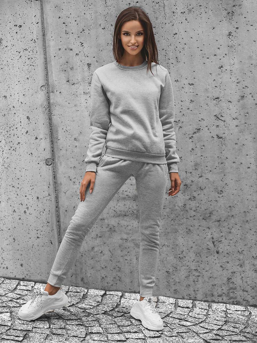Ozonee Zweiteiliges Trainingsanzug-Set Grau OZONEE JS/CKW01 Exklusive Angebote