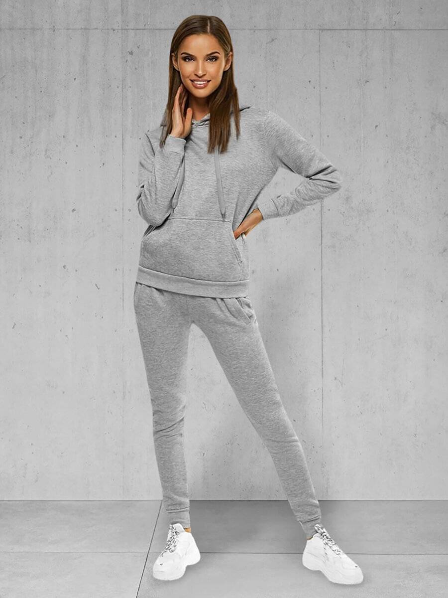 Ozonee Zweiteiliges Trainingsanzug-Set Grau OZONEE JS/CKW02 Neuheiten