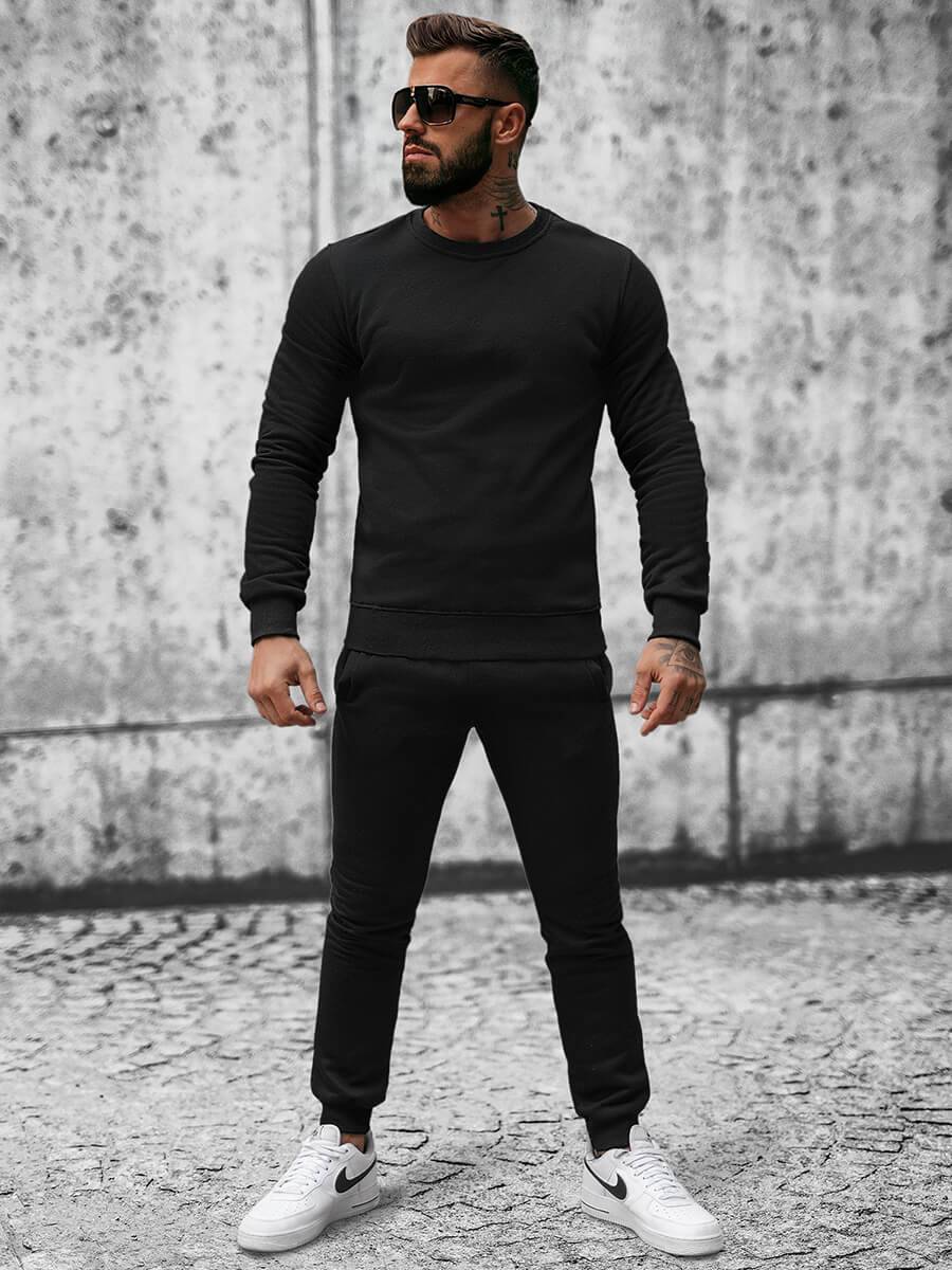 Ozonee Herren Sportanzug Schwarz OZONEE JS/XW2001 Tägliche Deals