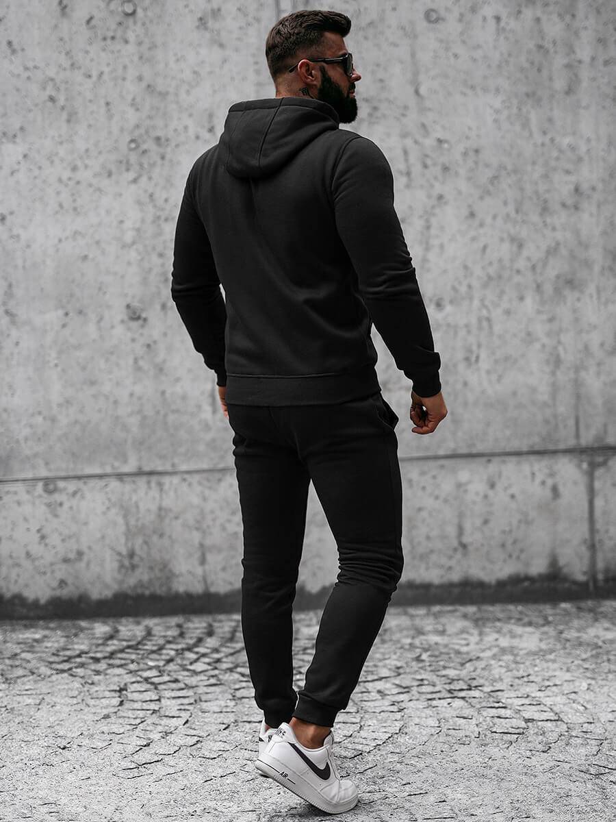 Ozonee Herren Sportanzug Schwarz OZONEE JS/XW2009 VIP-Rabatte