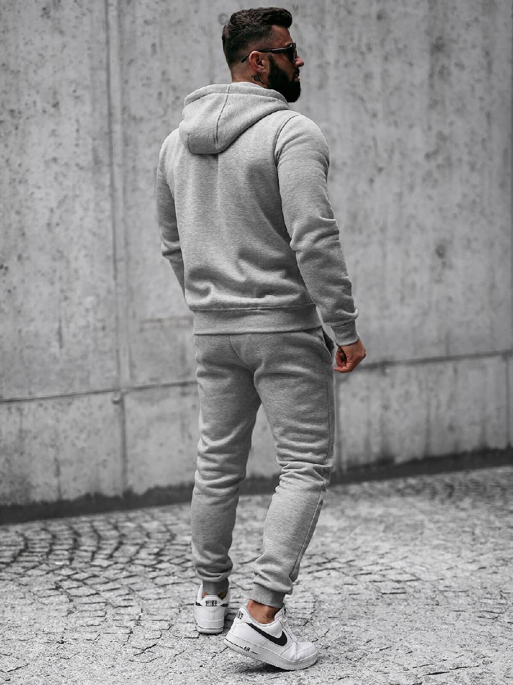Ozonee Herren Sportanzug Grau OZONEE JS/XW2009 Tiefpreis