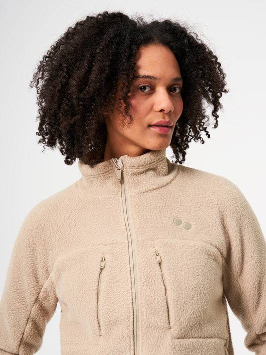Pinqponq Fleece Jacket - Caramel Khaki (Female) Tiefpreis