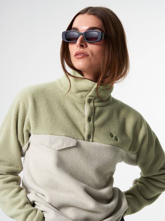 Pinqponq Fleece Pullover - Tune Olive (Unisex) Super Rabatt