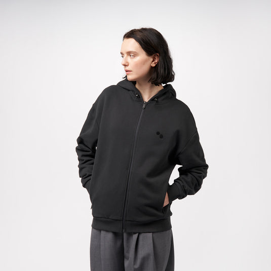 Pinqponq Zipped Hoodie - Peat Black (Unisex) 50% Rabatt mit kostenlosem Versand