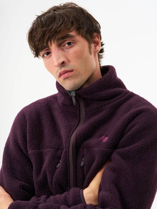 Pinqponq Fleece Jacket - Midnight Plum (Male) im Angebot