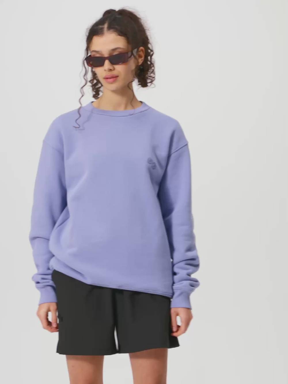 Pinqponq Sweatshirt Cotton - Pool Blue (Unisex) Schlussverkauf