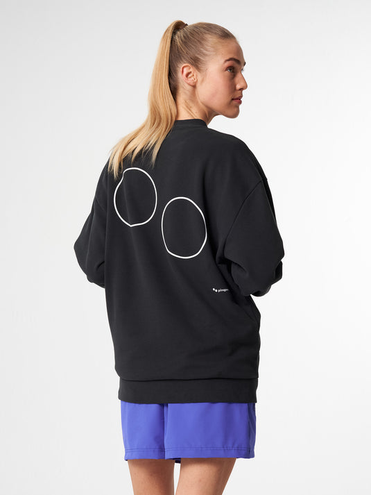 Pinqponq Sweatshirt - Circles Peat Black (Unisex) Fabrikpreis