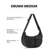 Pinqponq Krumm Medium - Crinkle Black Weihnachtsangebot