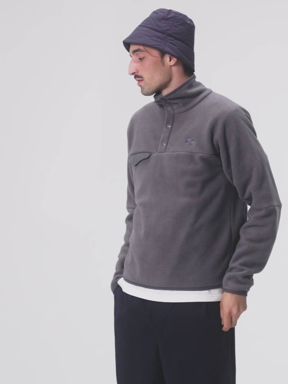 Pinqponq Fleece Pullover - Graphite Grey (Unisex) Neuheiten