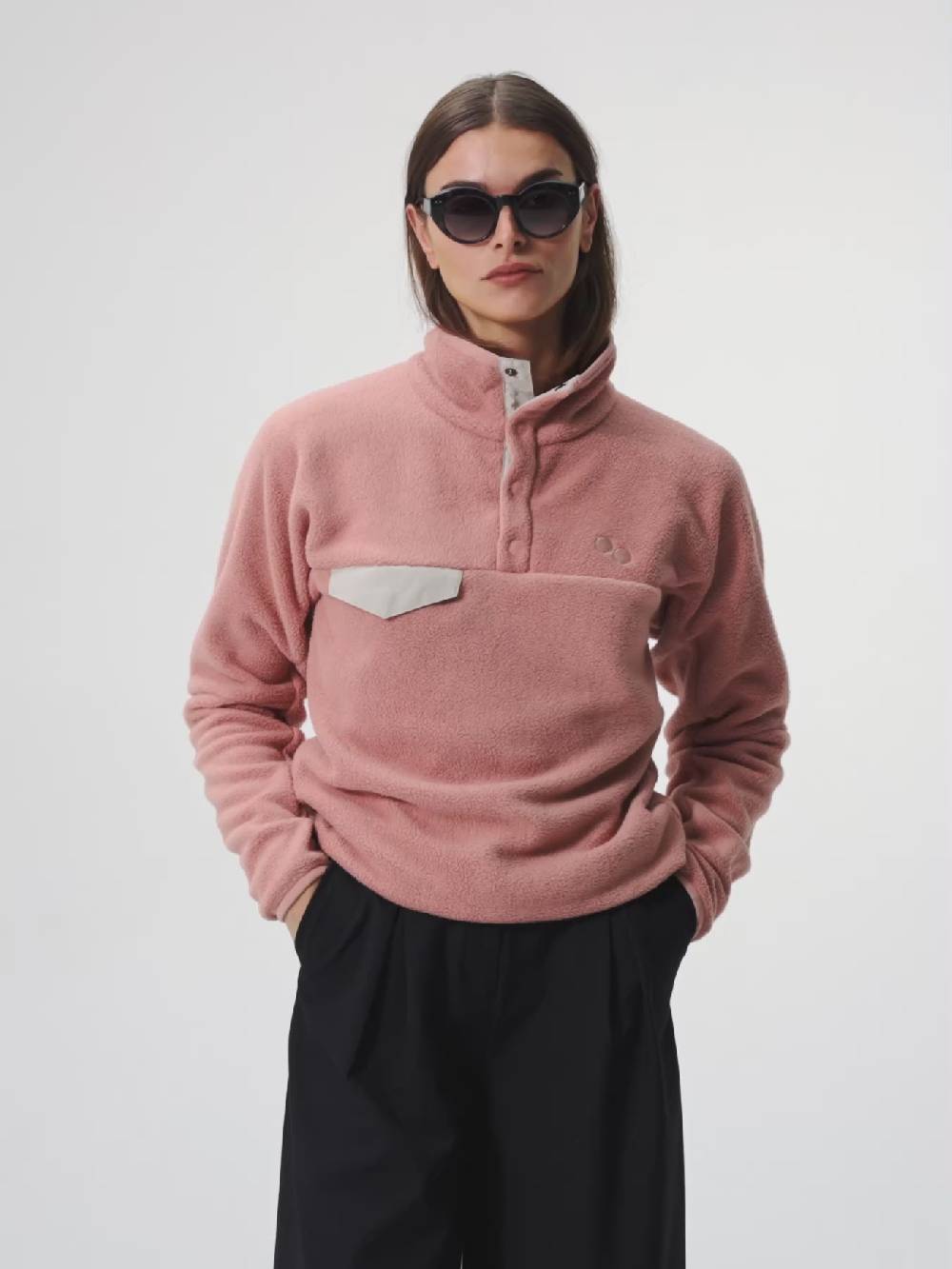 Pinqponq Fleece Pullover - Ash pink (Unisex) Räumungsverkauf
