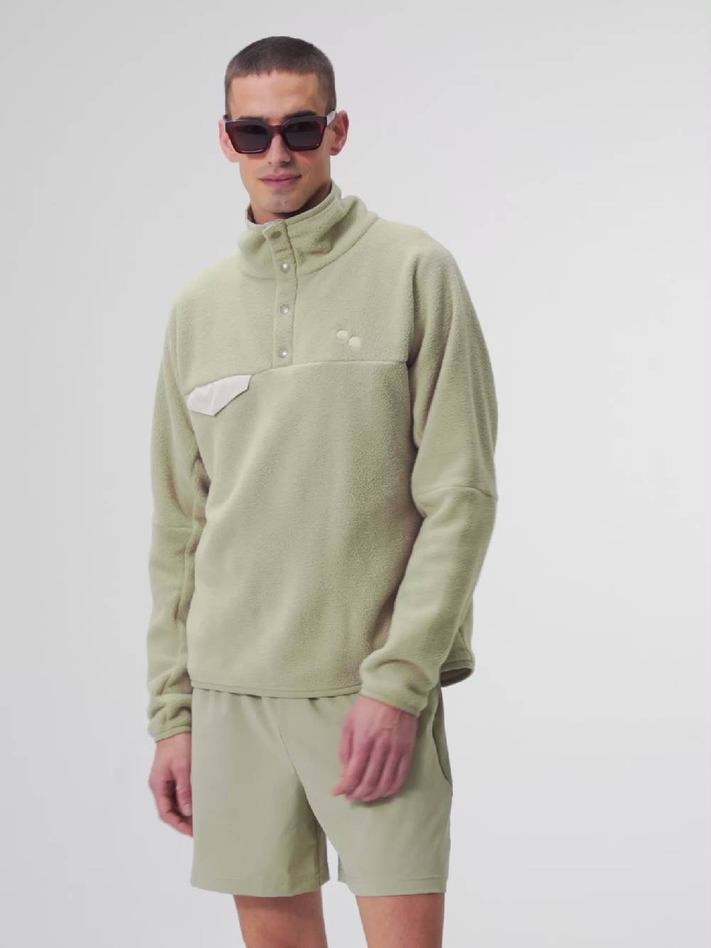 Pinqponq Fleece Pullover - Reed Olive (Unisex) Super Sparpreis