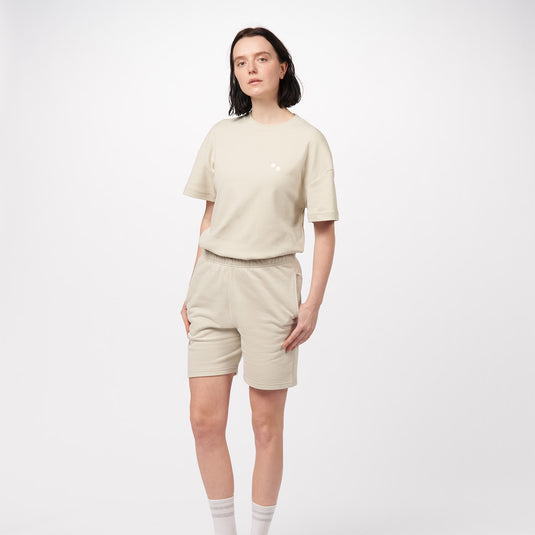 Pinqponq Sweatshort - Cliff Beige (Unisex) Kostenlose Rückgabe