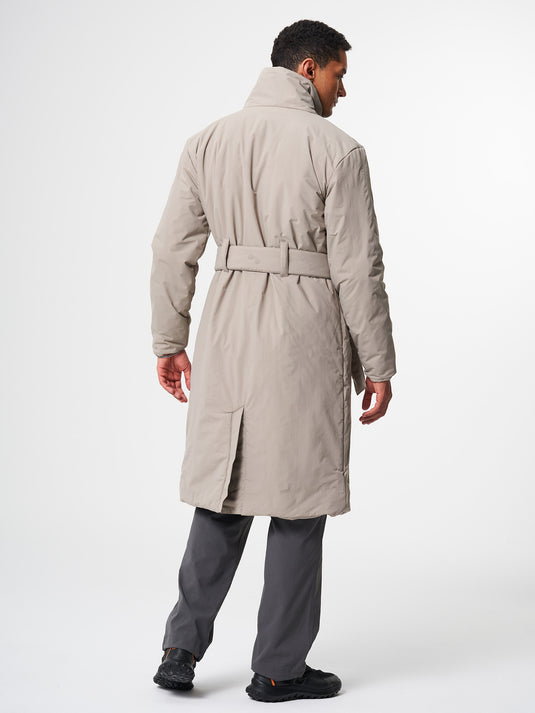 Pinqponq Padded Trench Coat - Cement Taupe (Unisex) Zeitbegrenzte Promotion