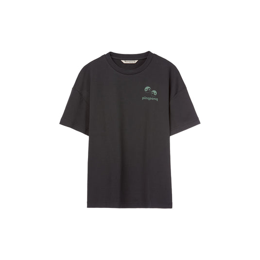 Pinqponq T-Shirt - Peat Black Yin Yang (Unisex) Sonderangebot der Fabrik