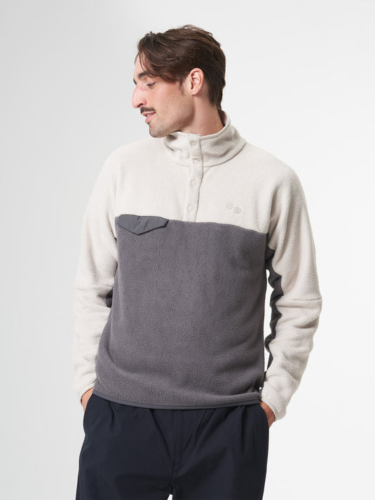 Pinqponq Fleece Pullover - Tune Beige (Unisex) Discount Store für neue Produkte