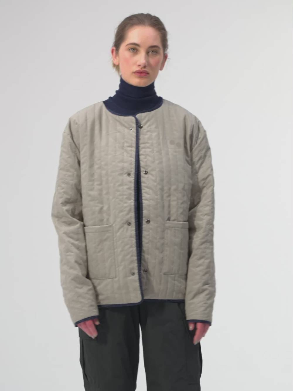 Pinqponq Reversible Jacket - Tune Navy (Unisex) Fabrikladen