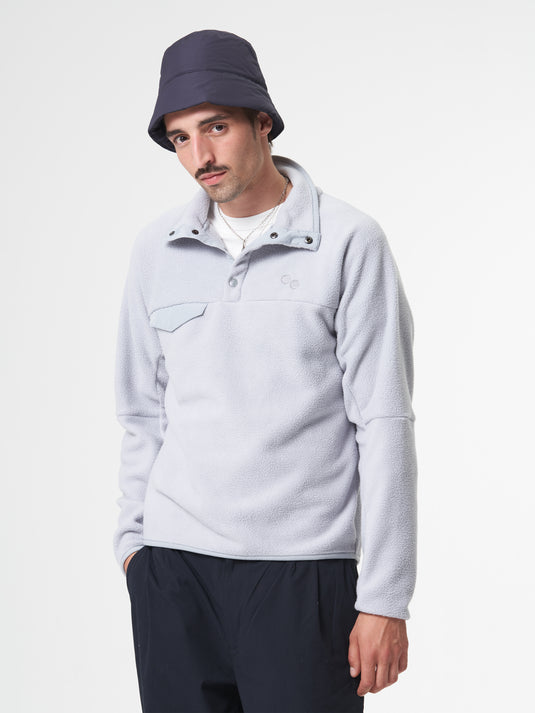 Pinqponq Fleece Pullover - Iced Grey (Unisex) Hotsell