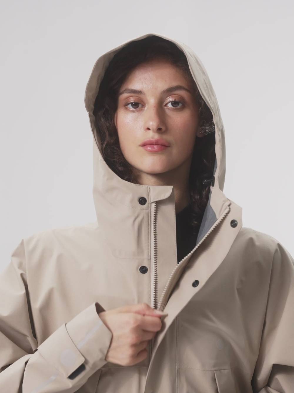 Pinqponq Aestech Rain Parka - Caramel Khaki (Unisex) Günstiger Verkauf