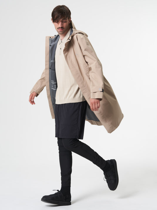 Pinqponq Aestech Rain Parka - Caramel Khaki (Unisex) Günstiger Verkauf