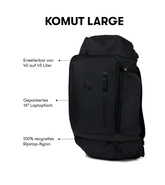 Pinqponq Komut Large - Pure Black Weihnachtsangebot