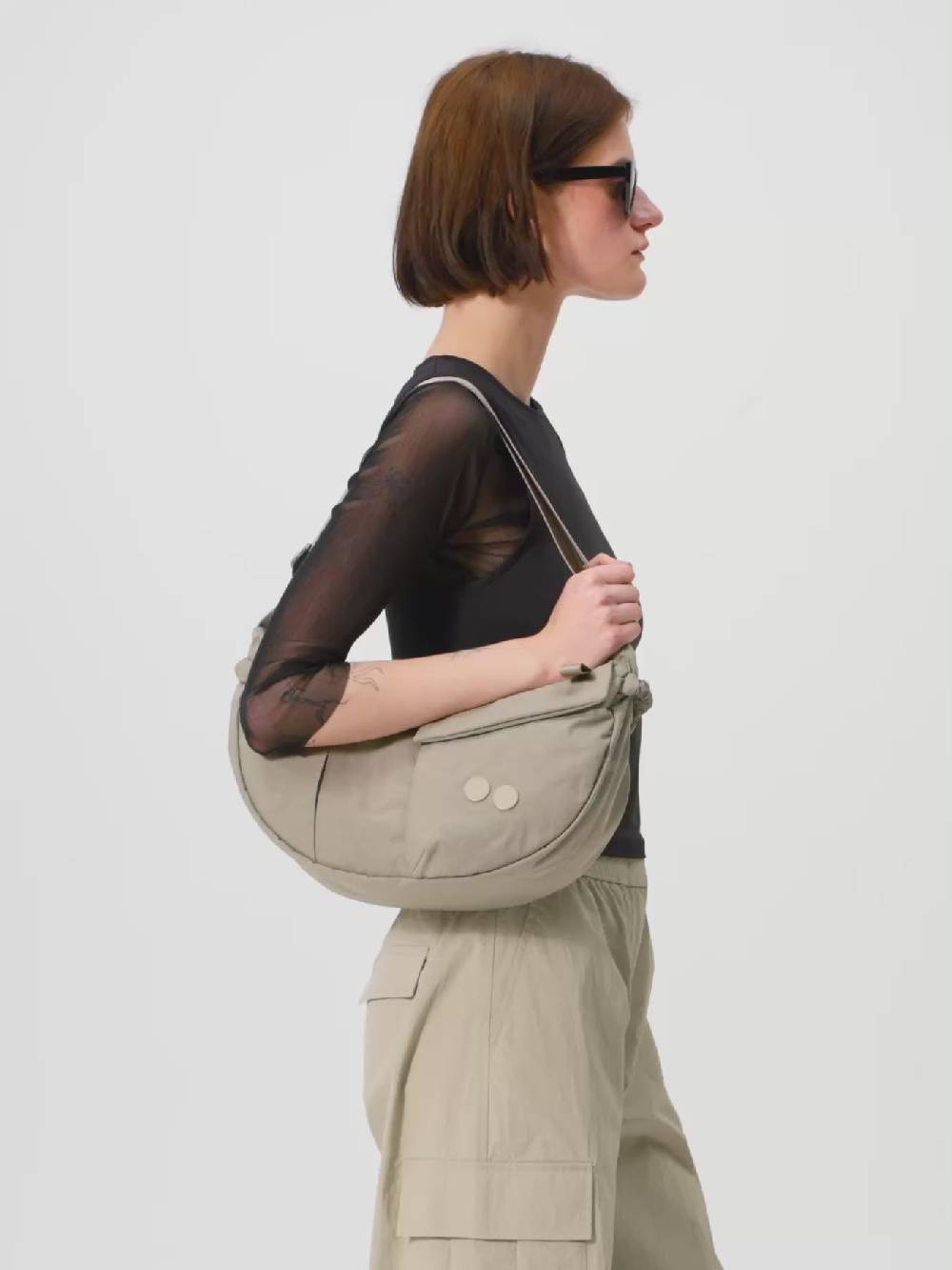 Pinqponq Krumm Medium - Crinkle Taupe Tägliche Deals