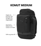 Pinqponq Komut Medium - Solid Black Räumungsverkauf