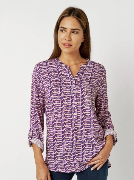 TONI Fashion Style »Bella« multicolour purple Gemusterte Schlupfbluse Bis zu 60% Rabatt