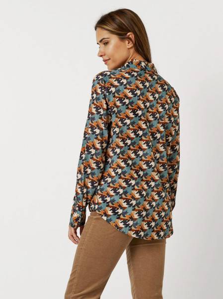 TONI Fashion Style »Bianca« multicolour petrol Bluse mit Hahnentritt Nur für heute