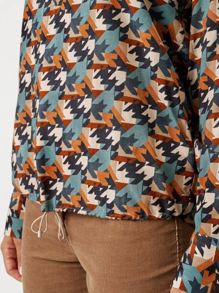 TONI Fashion Style »Bianca« multicolour petrol Bluse mit Hahnentritt Nur für heute