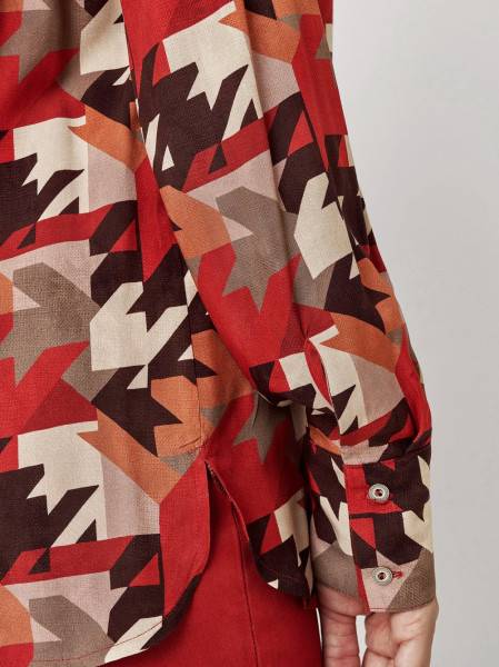 TONI Fashion Style »Celina« multicolour red Bluse mit Hahnentritt Sonderangebot der Fabrik