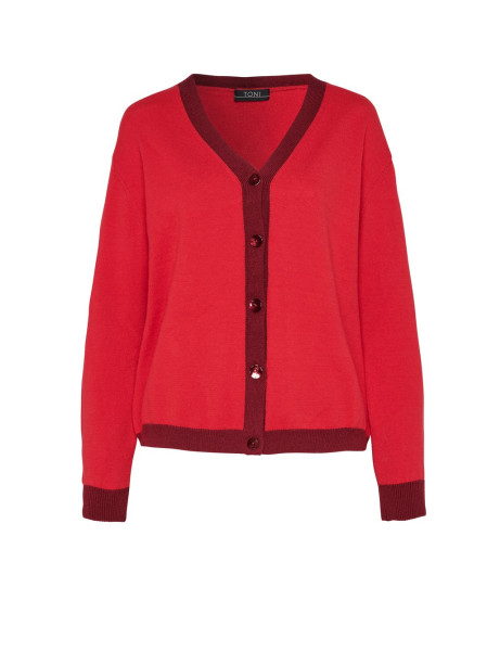 TONI Fashion Style »Ivette« red Roter Cardigan 50% Rabatt mit kostenlosem Versand