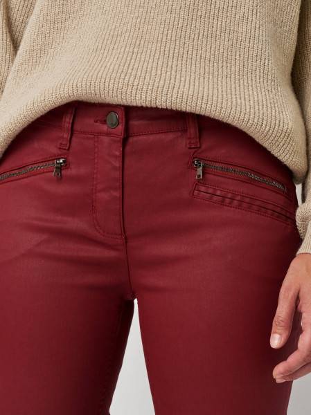 TONI Fashion Style »Perfect Shape« dark red Skinny-Fit im Lederlook Clearance-Verkauf