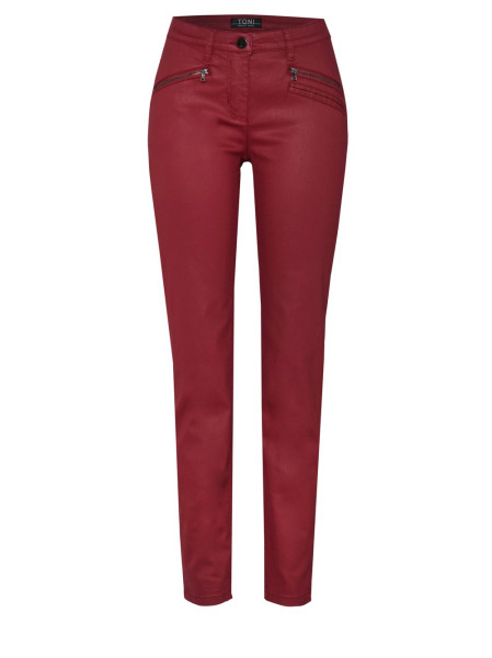 TONI Fashion Style »Perfect Shape« dark red Skinny-Fit im Lederlook Clearance-Verkauf