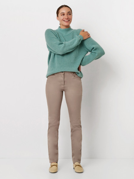 TONI Fashion Style »be loved« taupe Slim-Fit mit hohem Bund Speichern exportieren
