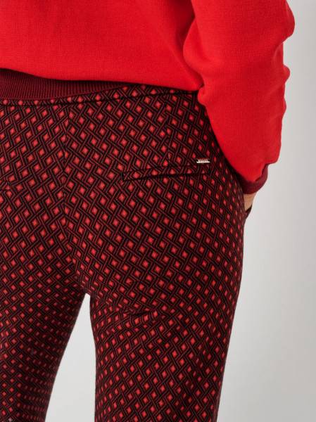 TONI Fashion Style »Jenny« red Gemusterte Wide Leg 50% Rabatt für begrenzte Zeit